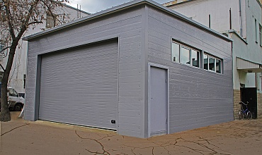 Строительство гаража из сэндвич-панелей с бетонными полами