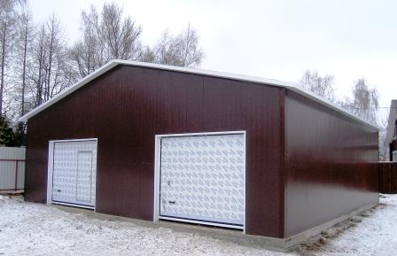 Строительство тёплых гаражей, тёплый гараж из сэндвич панелей, быстровозводимые гаражи