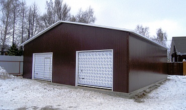 Строительство гаража из сэндвич-панелей в г. Чехов 